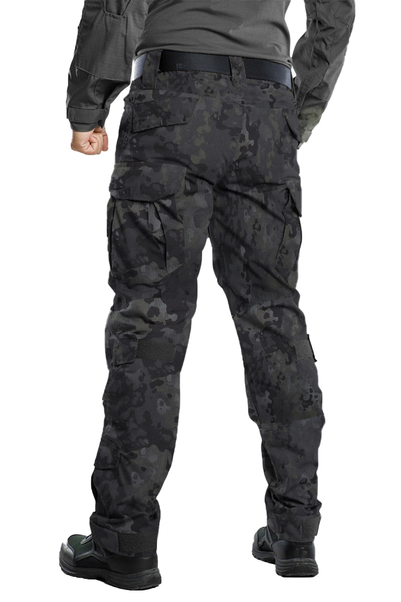 TRGPSG Men's Fleece Lined Outdoors Cargo Pants Waterproof Hiking Pants Casual Thermal Cargo Pants Winter Insulated Work Pants