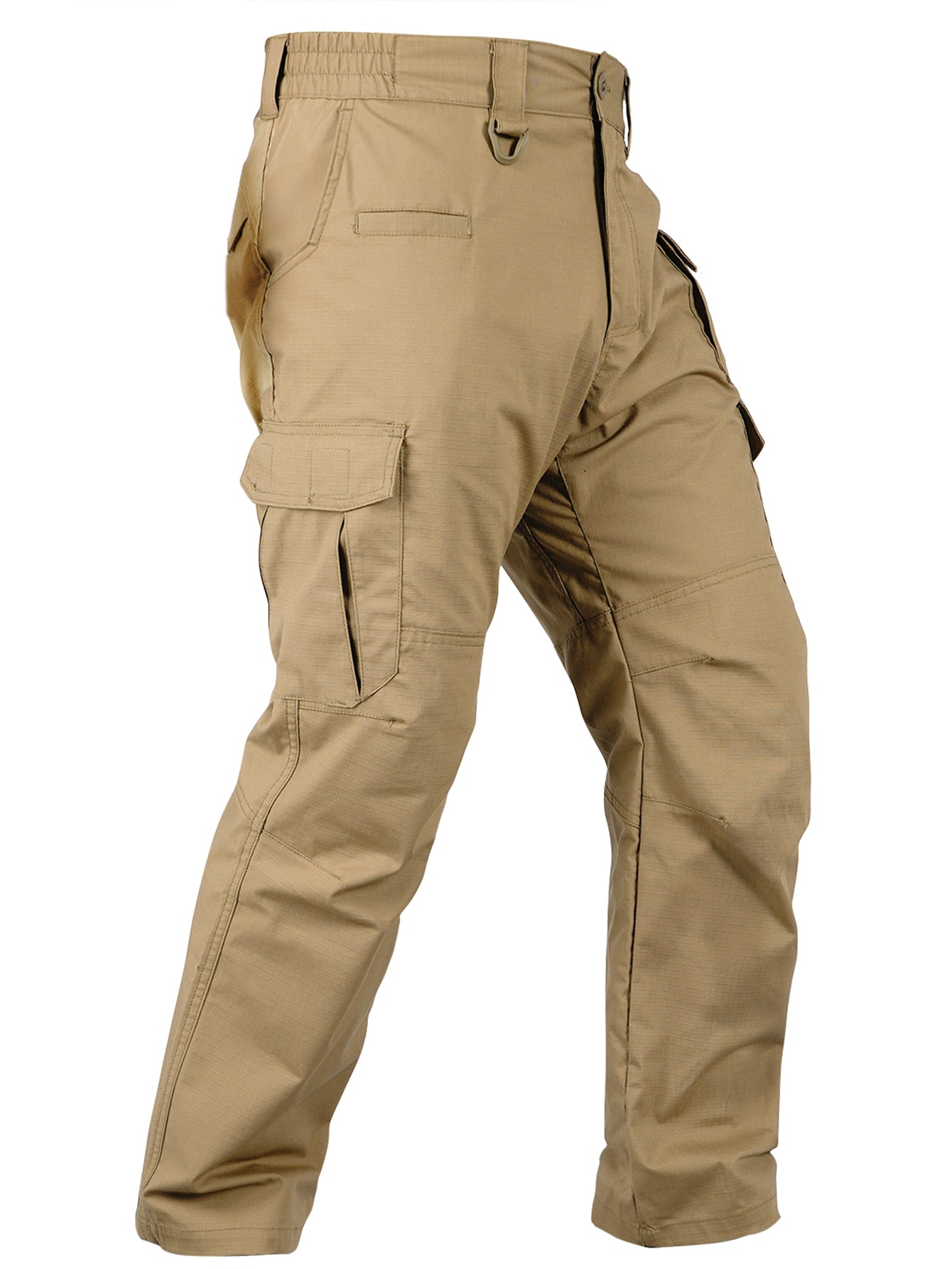 Work Pants for Men Stretch Ripstop Cargo Pants Lightweight Water Resistant Outdoors Pants with 8 Pockets( No Belt )