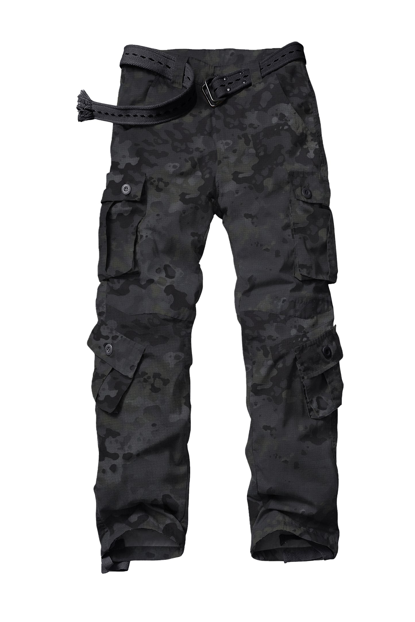 TRGPSG Men's Casual Work Cargo Pants Outdoor Hiking Pants with Pockets(No Belts)