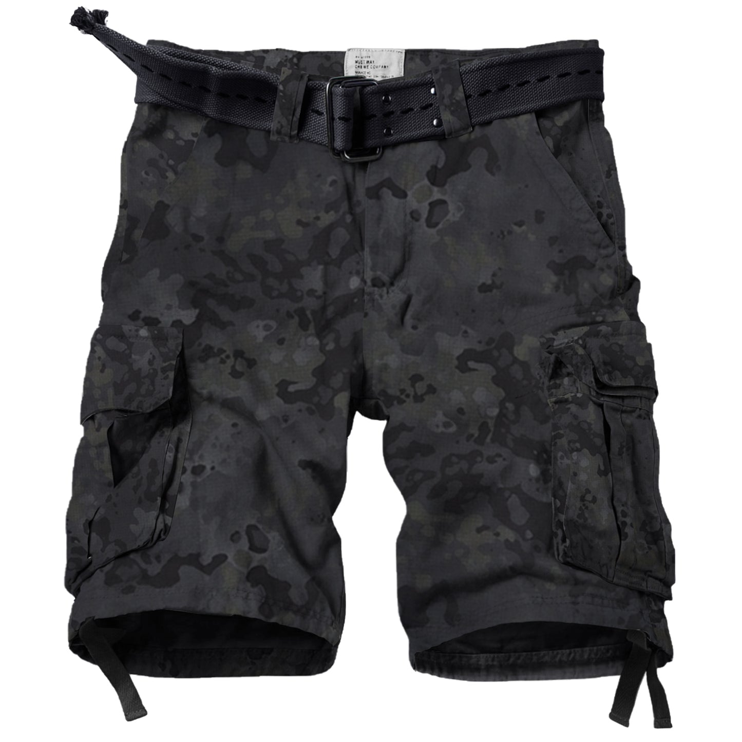 TRGPSG Men's Camo Multi-Pocket Relaxed Fit Casual Shorts,Outdoor Camouflage Twill Cargo Shorts 11" Inseam