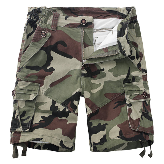 Women's Casual Fitted Multi-Pockets Twill Bermuda Cargo Shorts(No Belt)