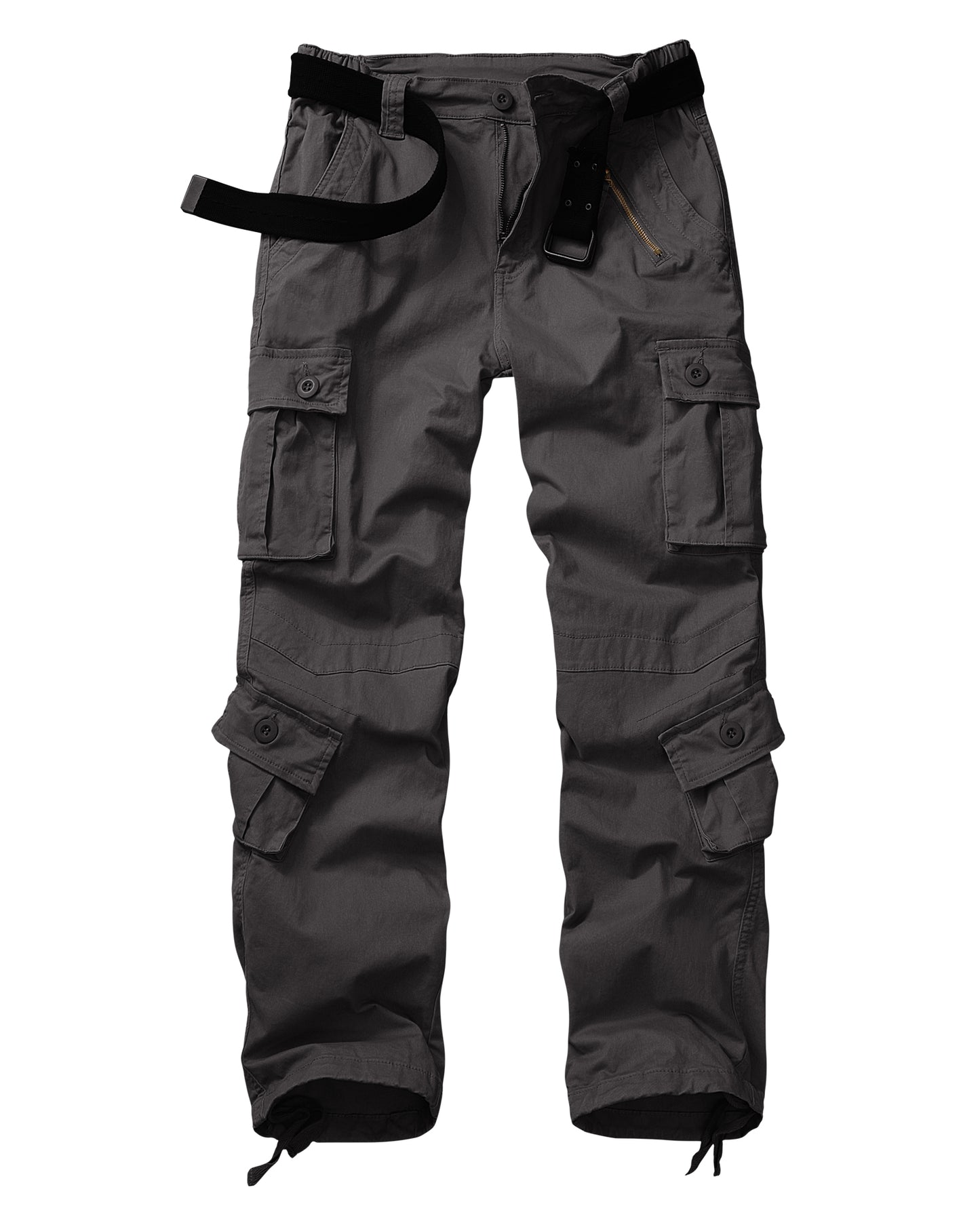 TRGPSG Women's Cargo Pants with 8 Pockets Cotton Casual Work Pants(No Belt)