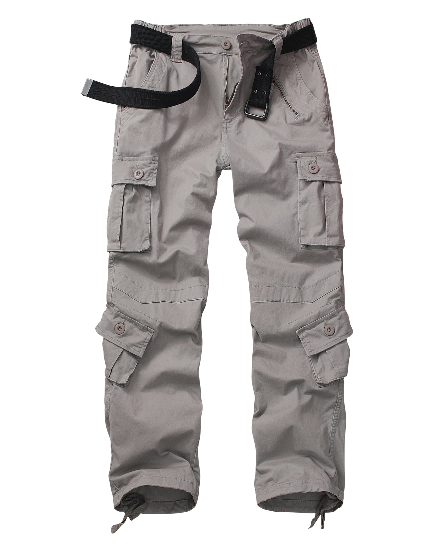 TRGPSG Women's Cargo Pants with 8 Pockets Cotton Casual Work Pants(No Belt)