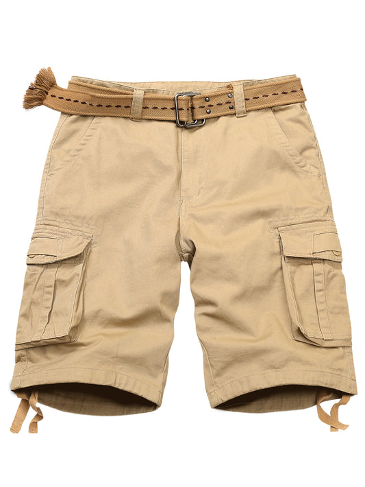 TRGPSG Lightweight Cargo Shorts for Men,Comfort Cargo Style with 6 Pockets,Casual Cotton Durability Work Shorts(No Belts)