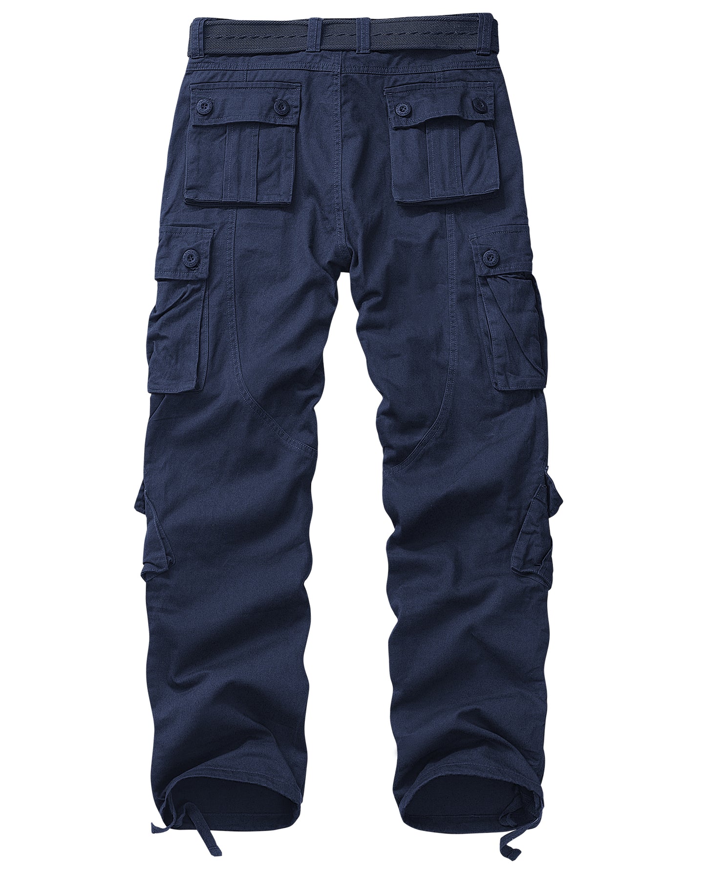 TRGPSG Men's Casual Relaxed Fit Cargo Pants Multi-Pocket Work Pants(No Belts)