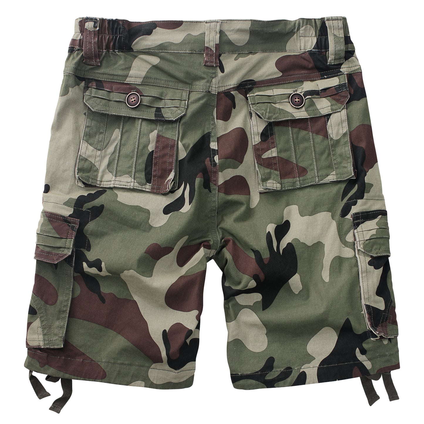 Women's Casual Fitted Multi-Pockets Twill Bermuda Cargo Shorts(No Belt)