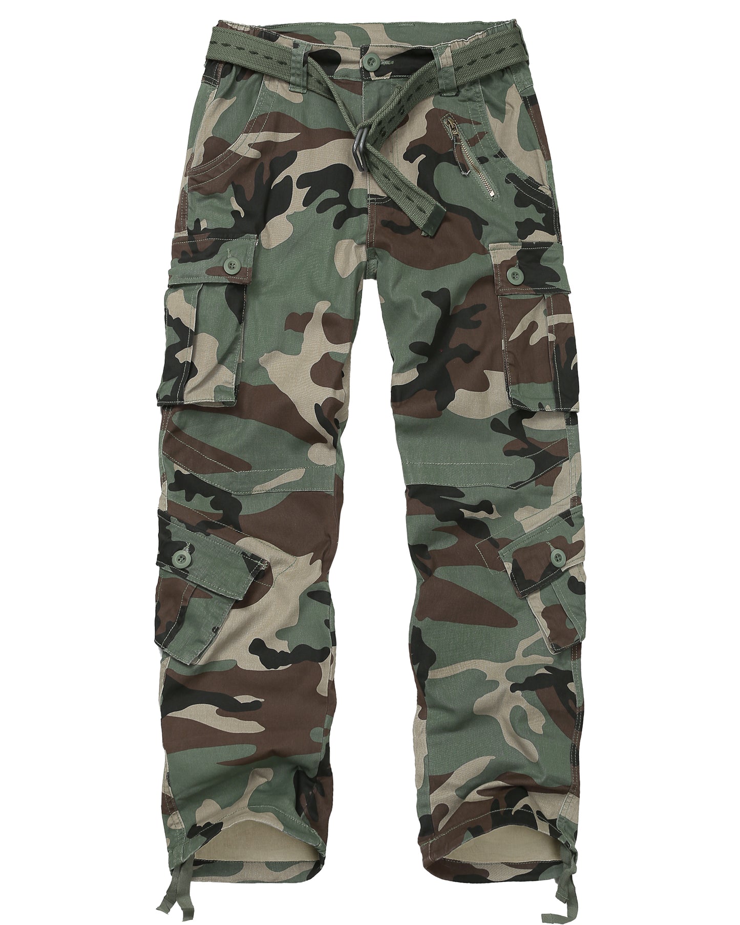 TRGPSG Women's Cargo Pants with 8 Pockets Cotton Casual Work Pants(No Belt)