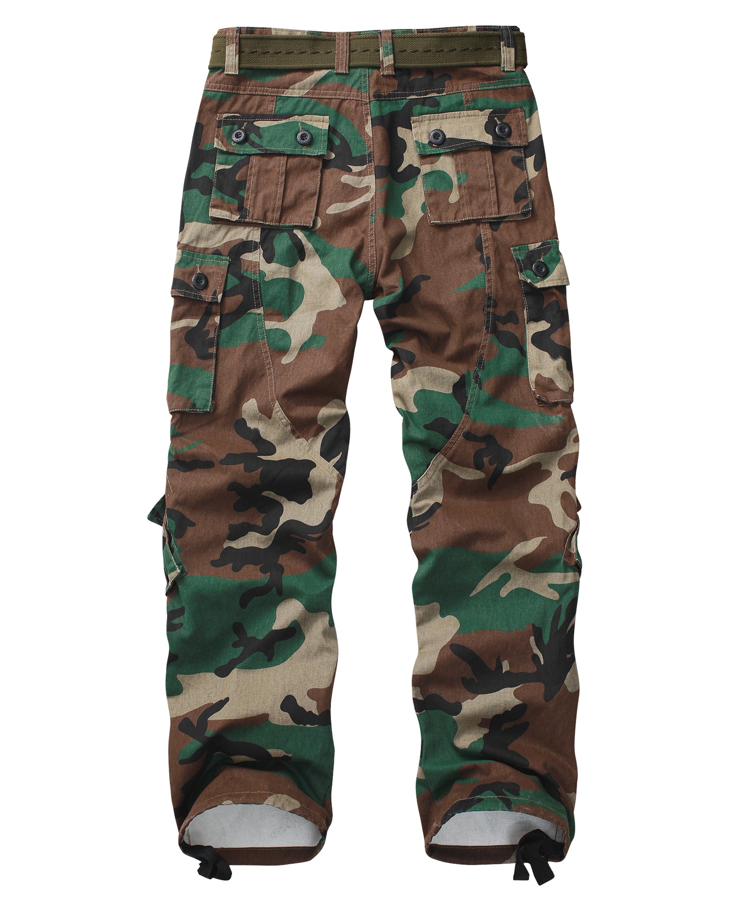TRGPSG Men's Casual Relaxed Fit Cargo Pants with Pockets, Outdoor Camo Cotton Work Pants for Men