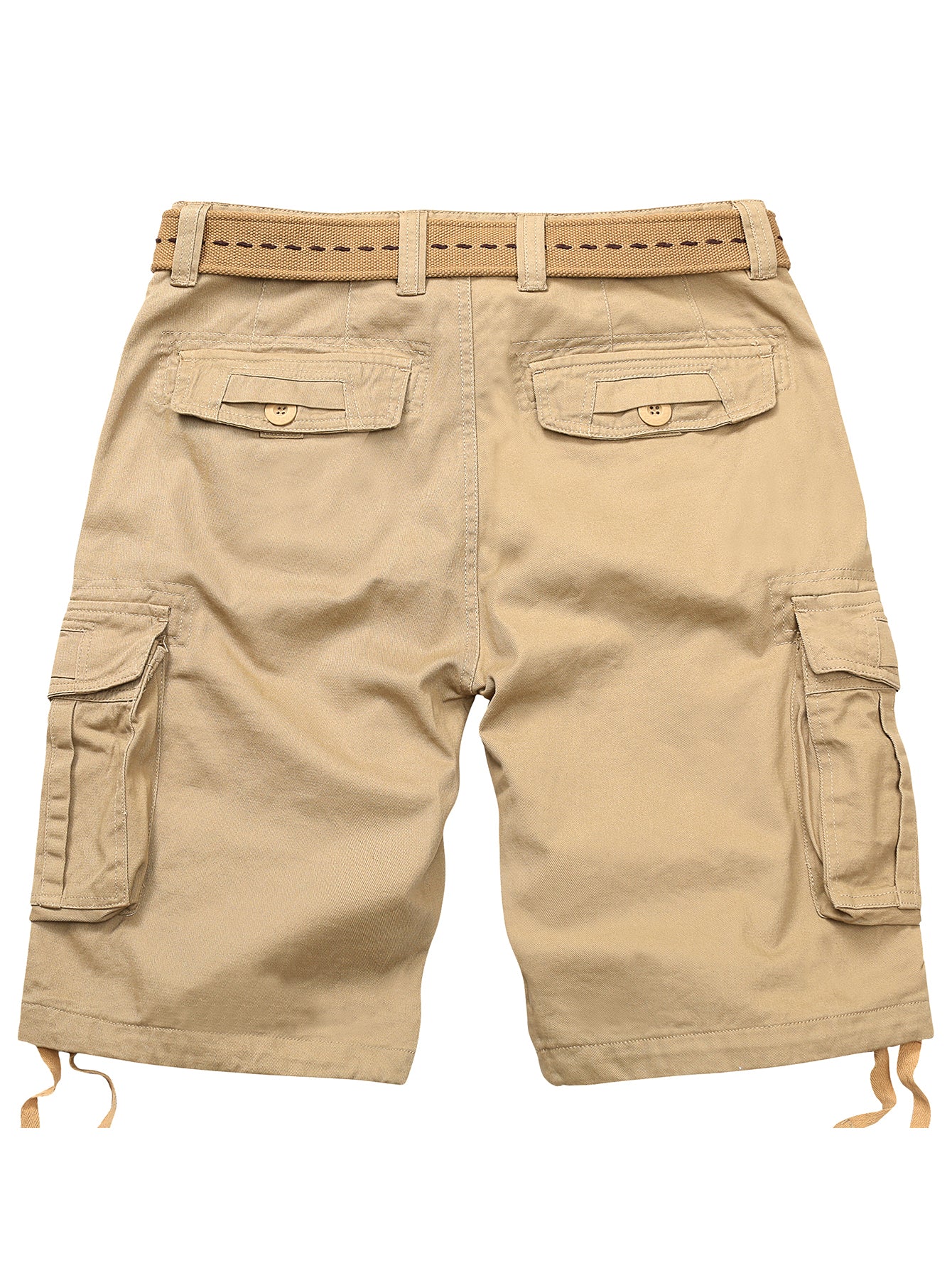 TRGPSG Lightweight Cargo Shorts for Men,Comfort Cargo Style with 6 Pockets,Casual Cotton Durability Work Shorts(No Belts)