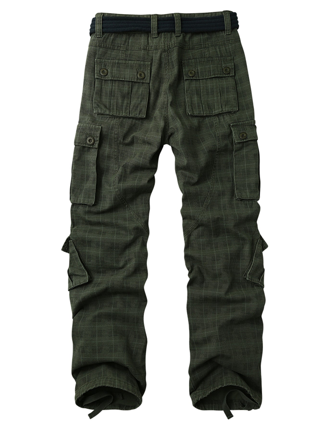 TRGPSG Casual Camo Cargo Pants Multi Pocket Work Pants(No Belts)