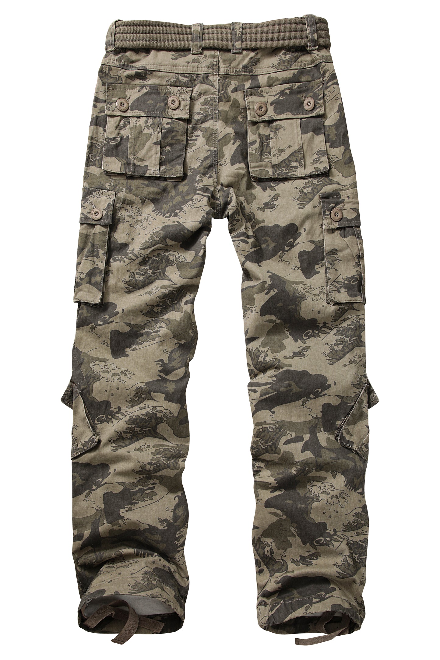 TRGPSG Women's Cargo Pants with 8 Pockets Cotton Casual Work Pants(No Belt)