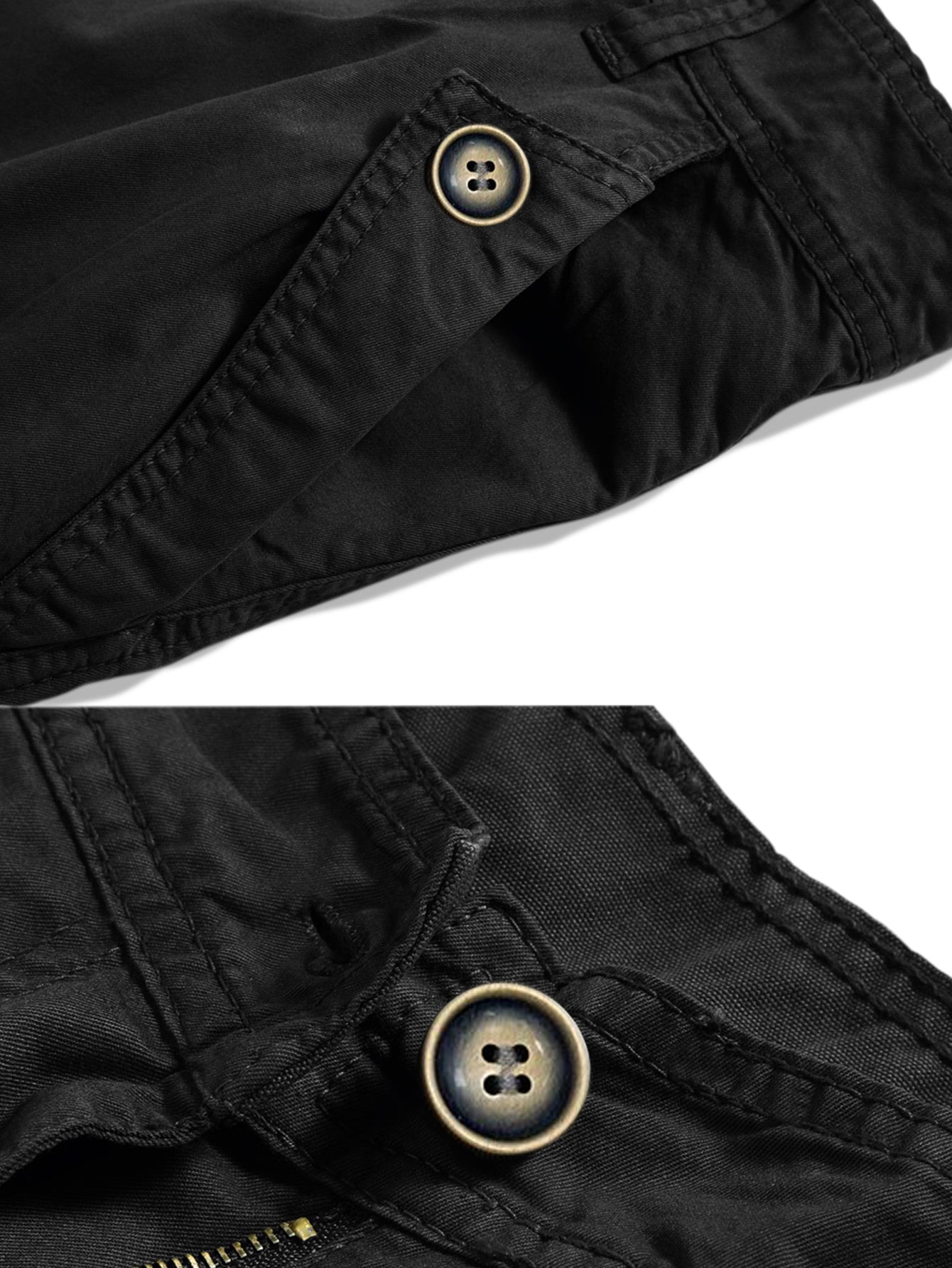 Women's Casual Fitted Multi-Pockets Twill Bermuda Cargo Shorts(No Belt)