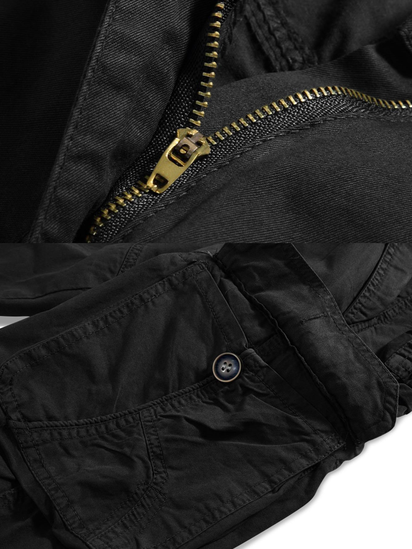 Women's Casual Fitted Multi-Pockets Twill Bermuda Cargo Shorts(No Belt)