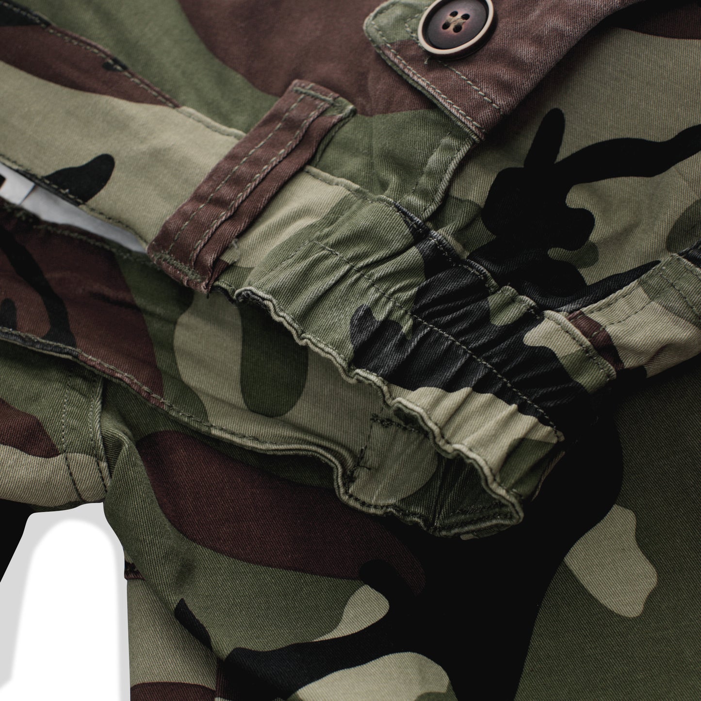 Women's Casual Fitted Multi-Pockets Twill Bermuda Cargo Shorts(No Belt)