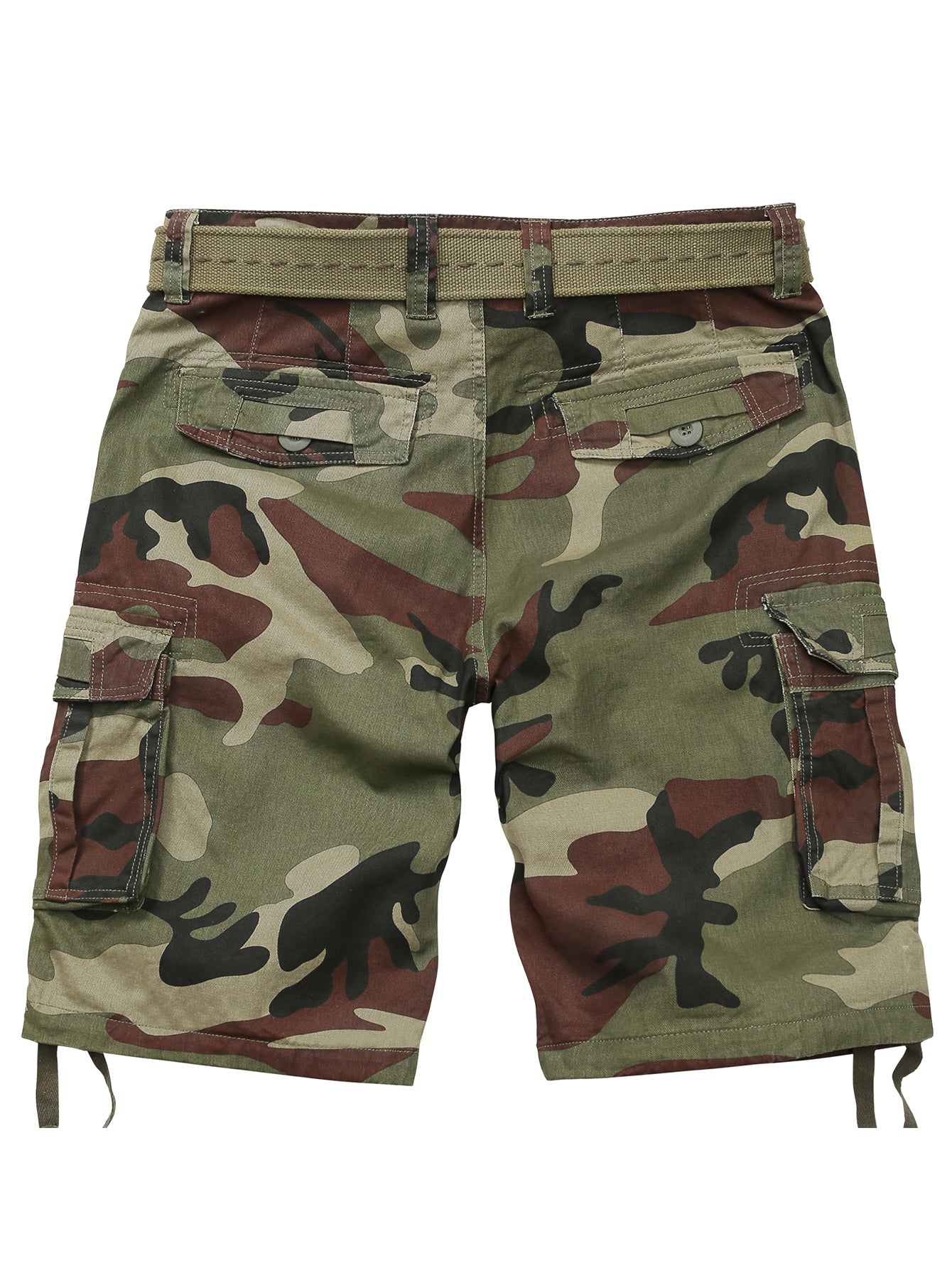 TRGPSG Lightweight Cargo Shorts for Men,Comfort Cargo Style with 6 Pockets,Casual Cotton Durability Work Shorts(No Belts)