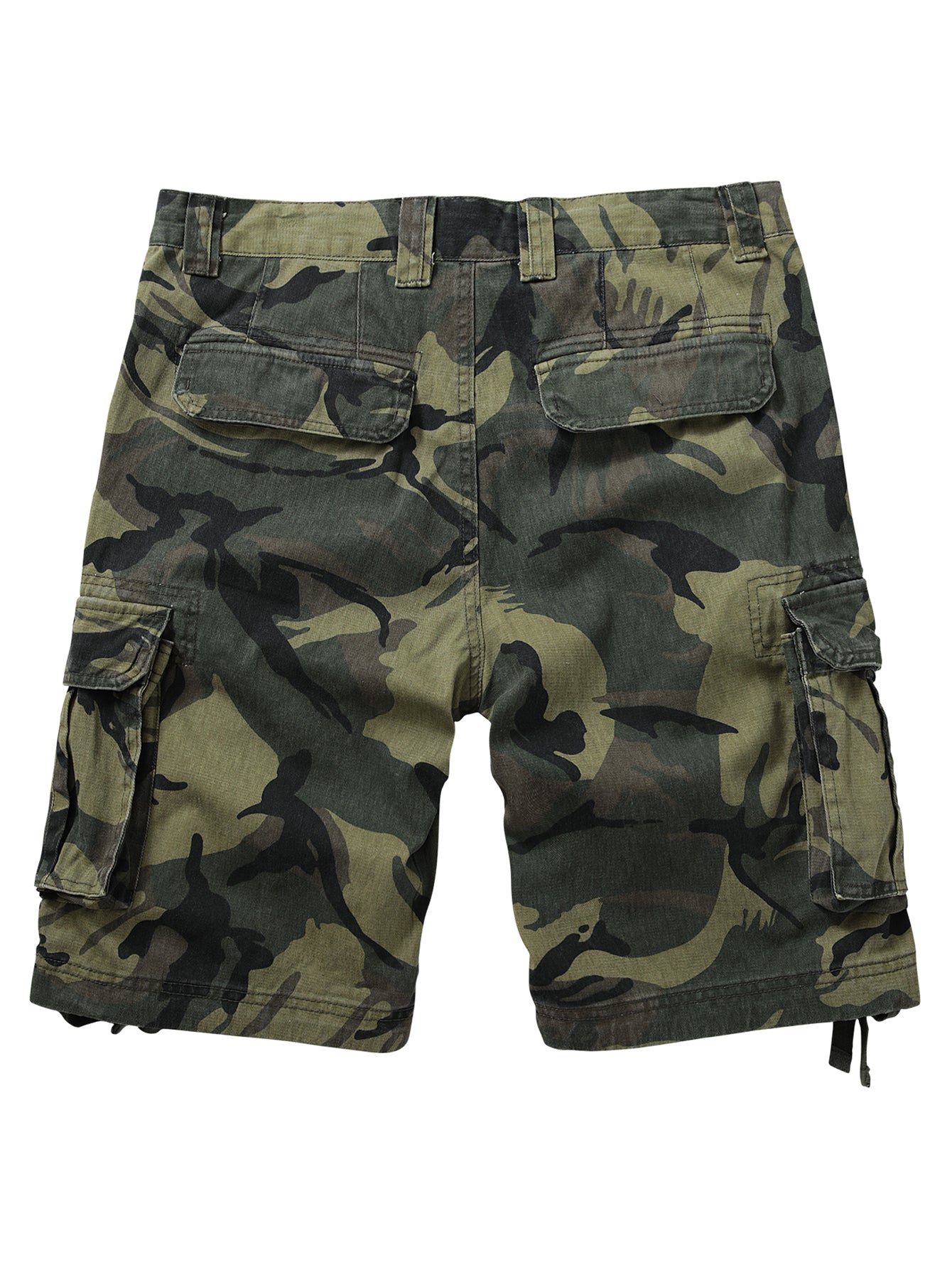 TRGPSG Men's Lightweight Multi Pocket Cotton Casual Cargo Shorts