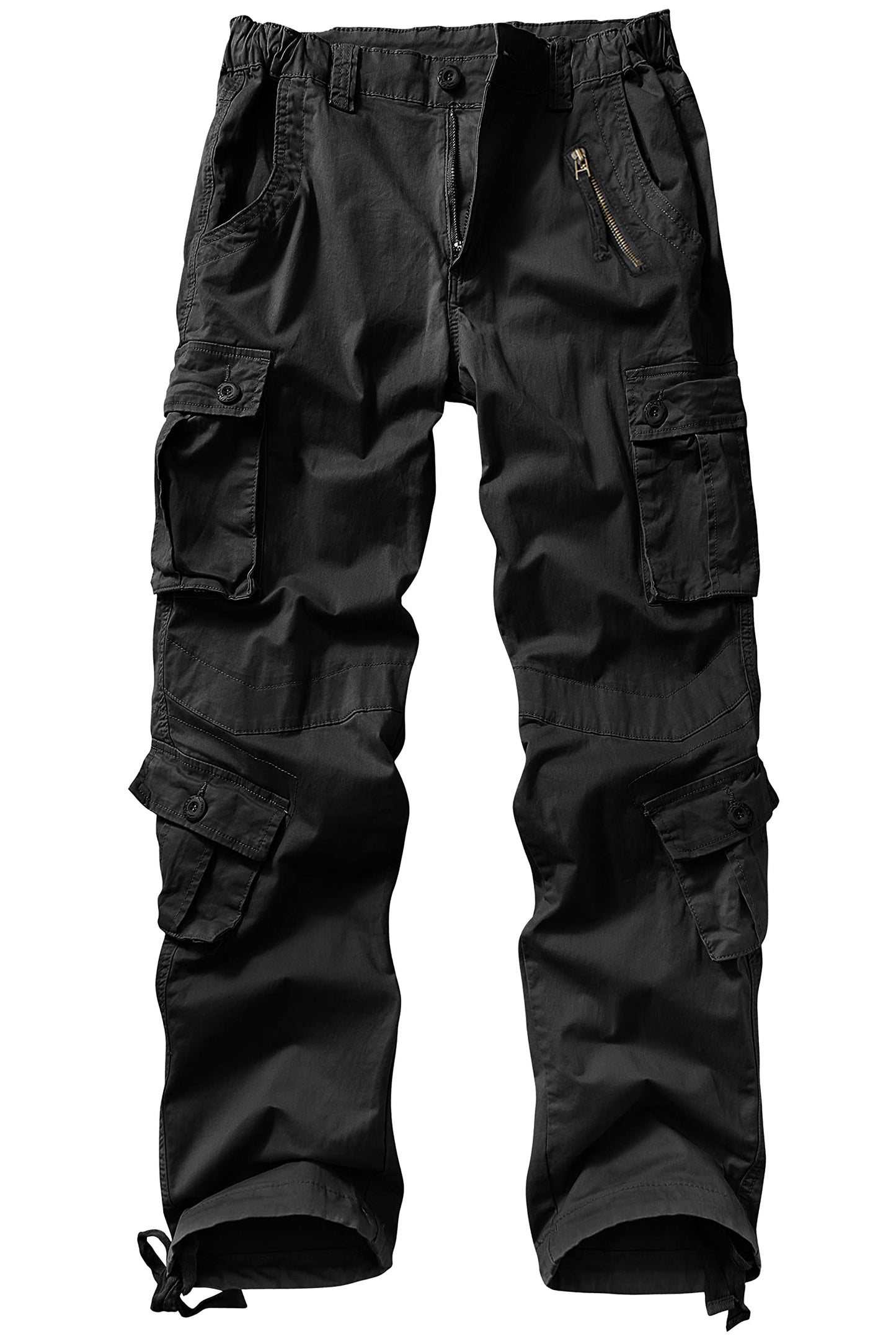 TRGPSG Women's Cargo Pants with 8 Pockets Cotton Casual Work Pants(No Belt)
