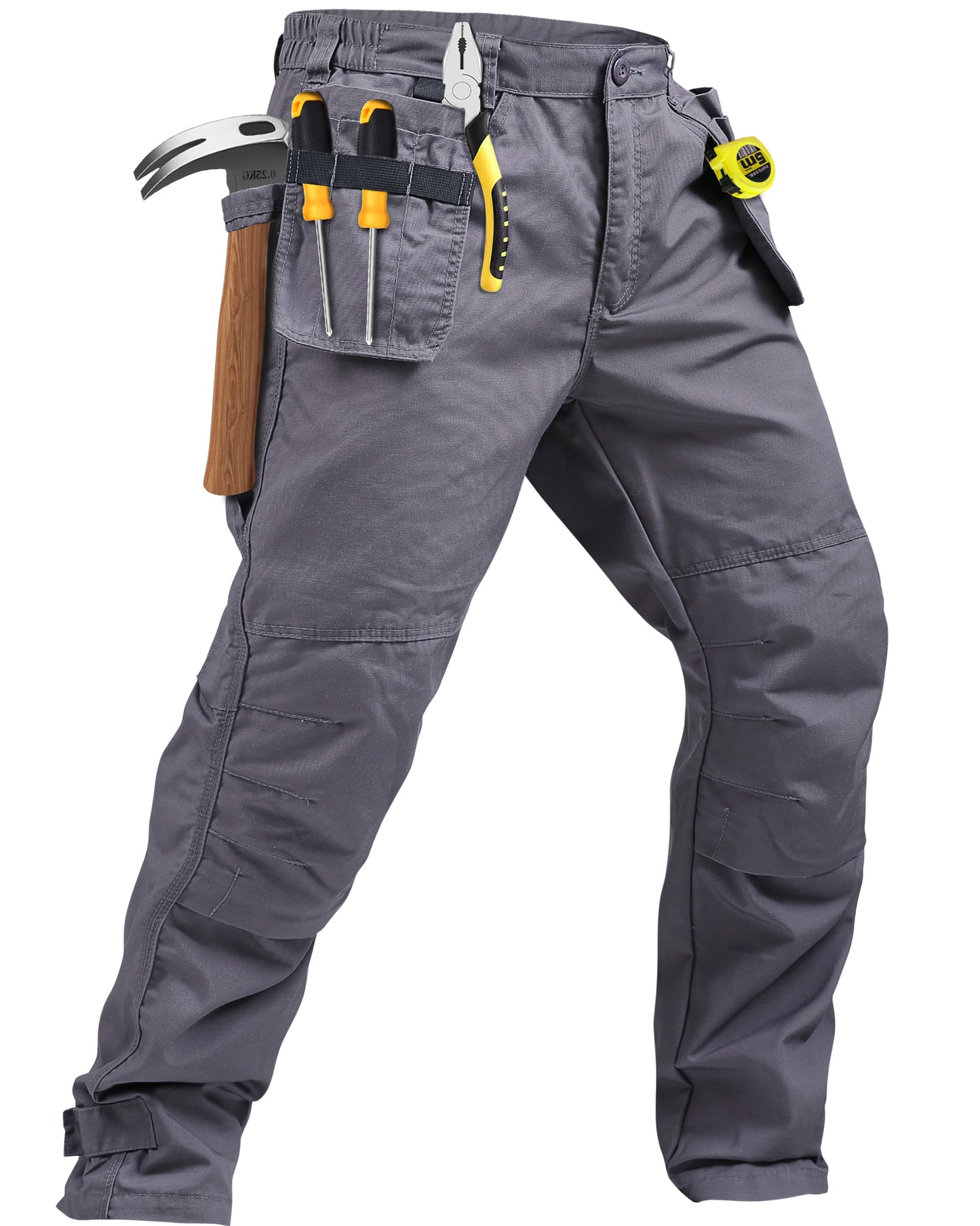 TRGPSG Men's Utility Cargo Work Pants Durable 13 Pockets Work Pants