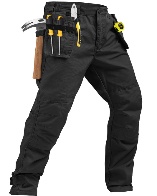 TRGPSG Men's Utility Cargo Work Pants Durable 13 Pockets Work Pants