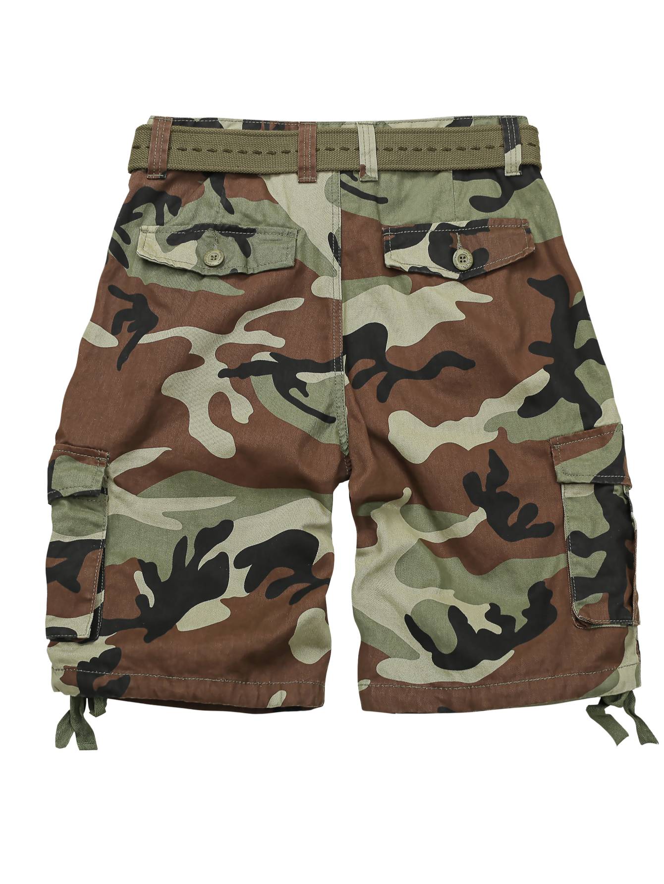 Men's Cargo Shorts with 7 Pockets, Non-tearable Comfy Cotton Camo Shorts,Causal Summer Work Shorts,Cargo Style(No Belt)