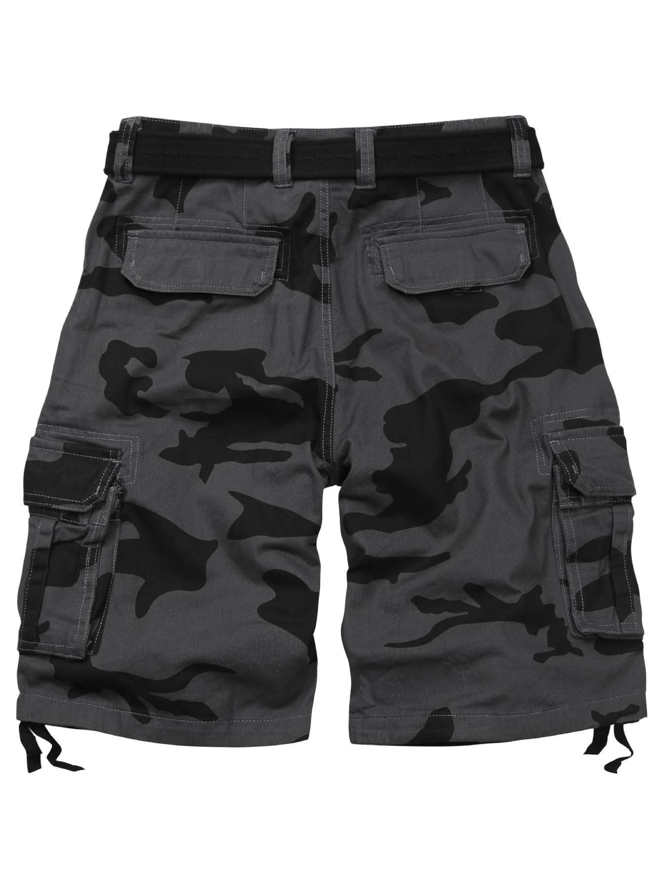 TRGPSG Men's Camo Multi-Pocket Relaxed Fit Casual Shorts,Outdoor Camouflage Twill Cargo Shorts 11" Inseam