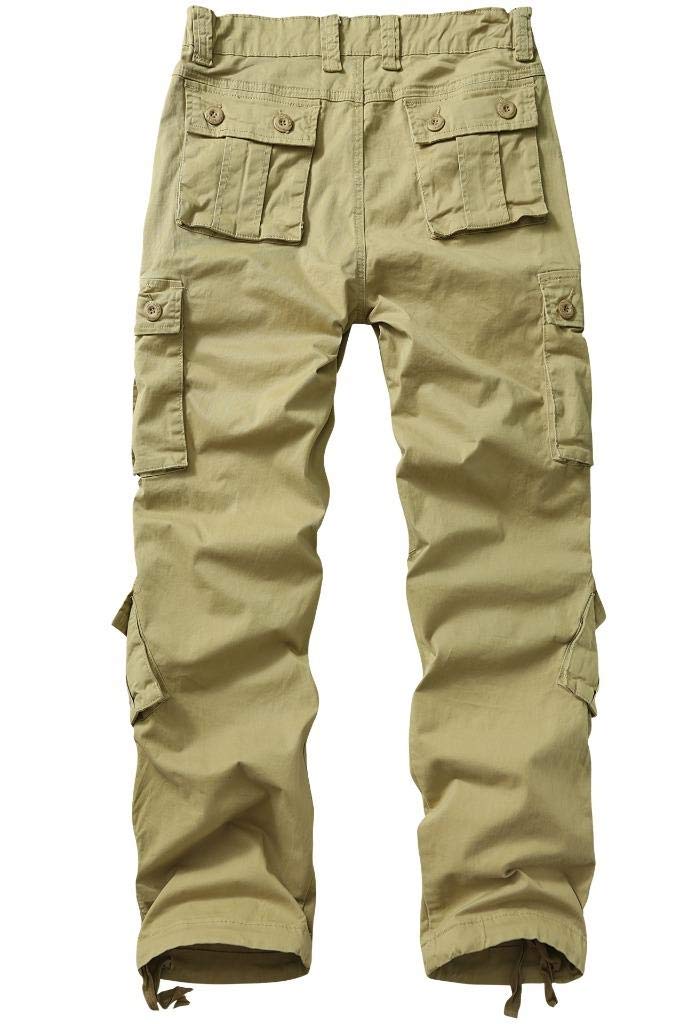 TRGPSG Women's Cargo Pants with 8 Pockets Cotton Casual Work Pants(No Belt)