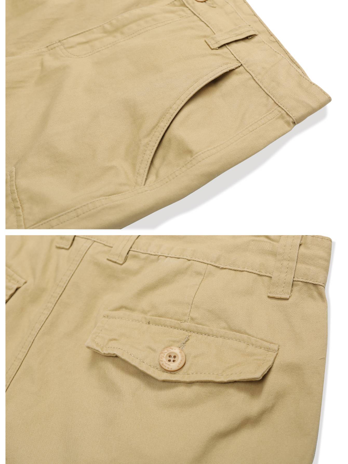 Men's Cargo Shorts with 7 Pockets, Non-tearable Comfy Cotton Camo Shorts,Causal Summer Work Shorts,Cargo Style(No Belt)