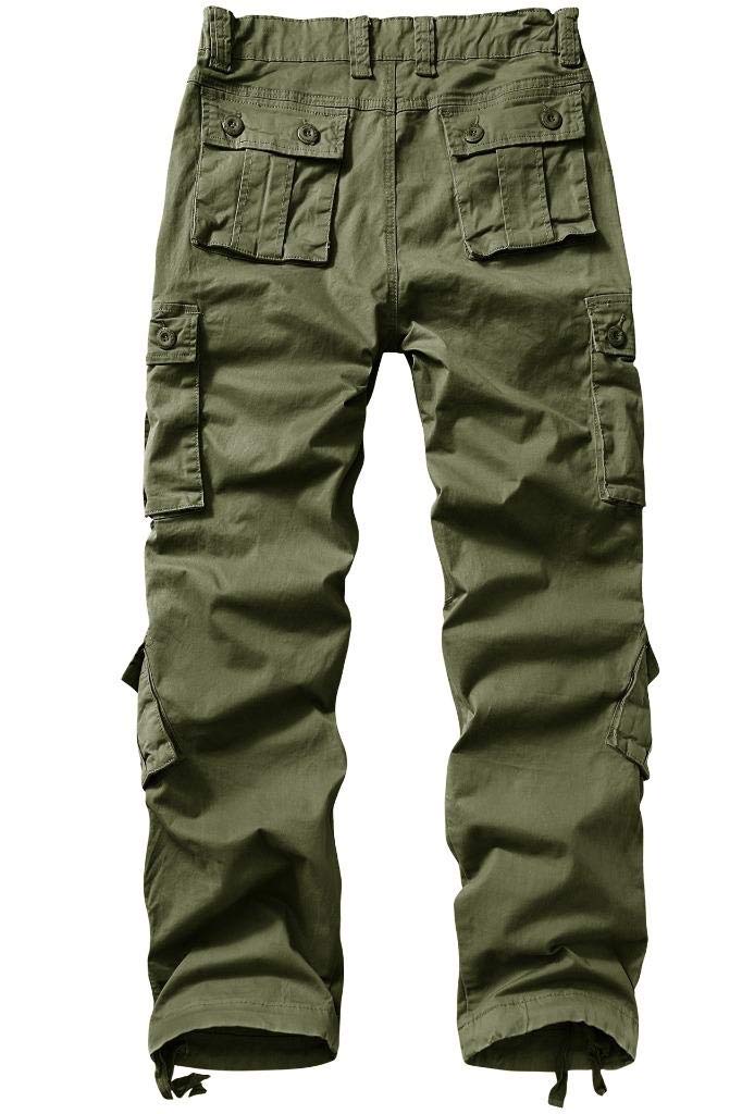 TRGPSG Women's Cargo Pants with 8 Pockets Cotton Casual Work Pants(No Belt)