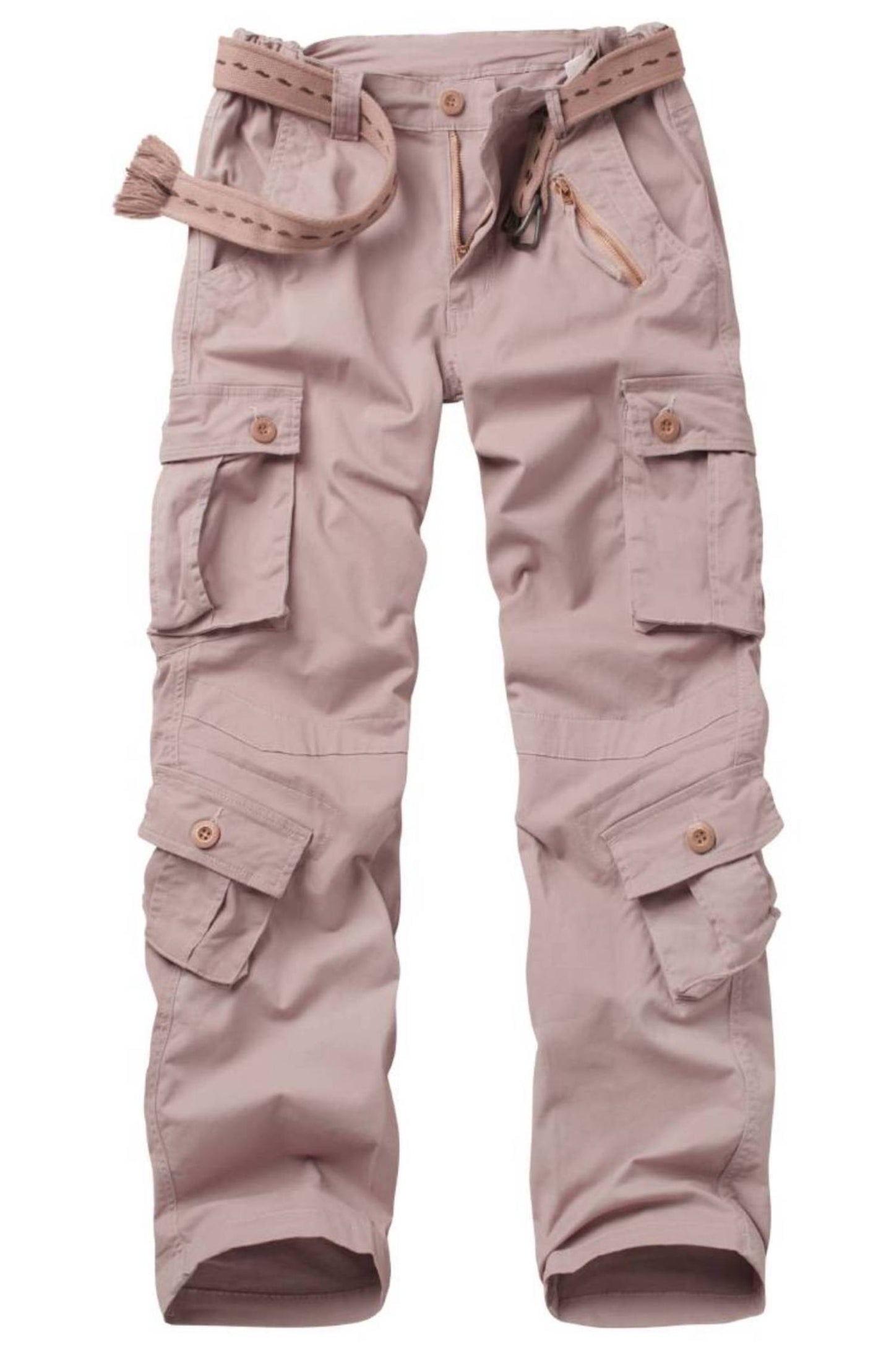 TRGPSG Women's Cargo Pants with 8 Pockets Cotton Casual Work Pants(No Belt)