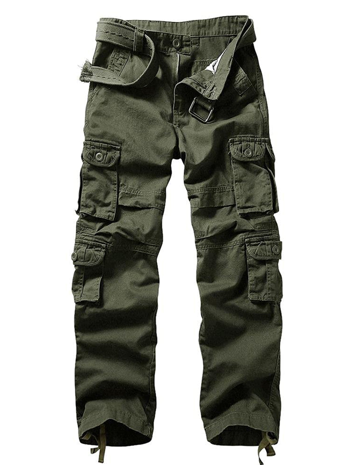 TRGPSG Men's Cargo Pants with Multi Pockets Camo Hiking Pants(No Belts)