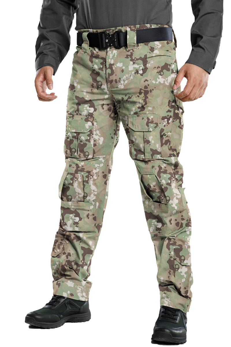 TRGPSG Men's Fleece Lined Outdoors Cargo Pants Waterproof Hiking Pants Casual Thermal Cargo Pants Winter Insulated Work Pants