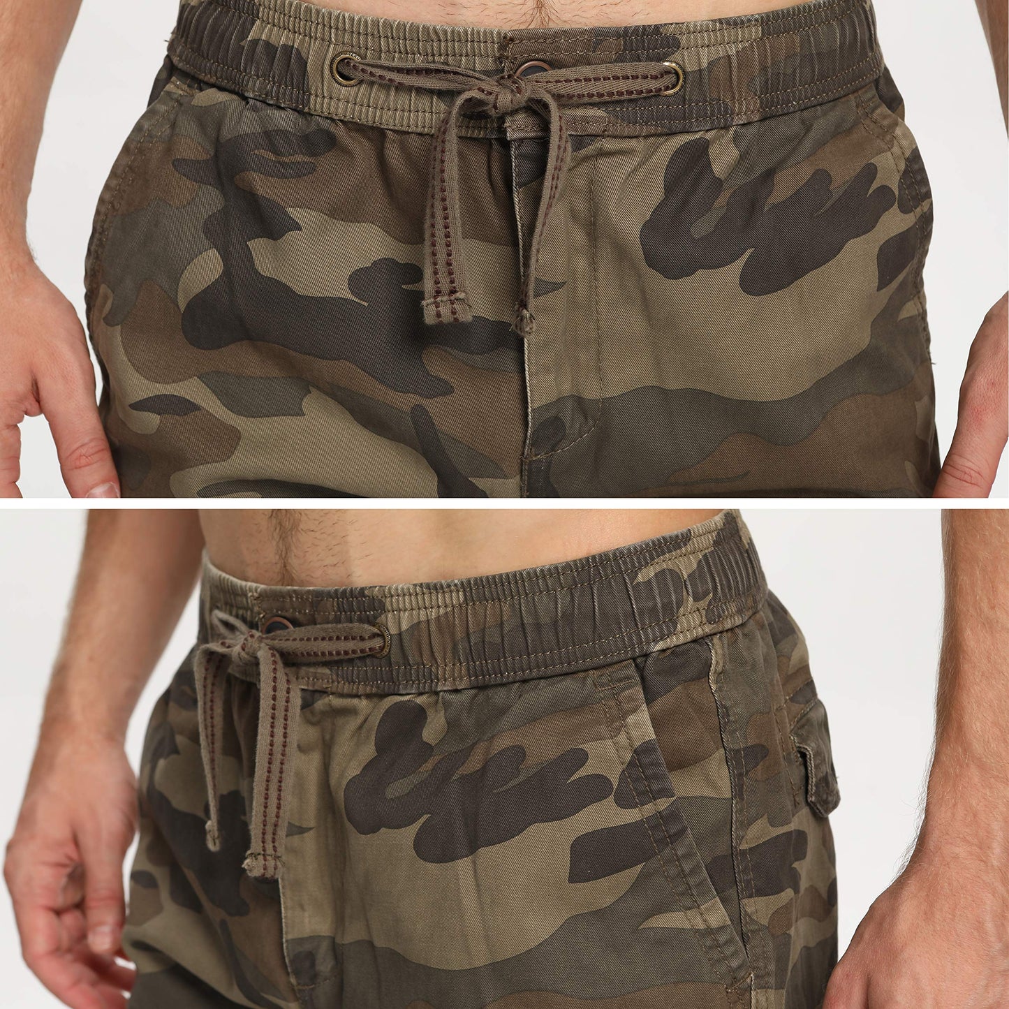 TRGPSG Men’s Joggers Pants Elastic Waist Camo Cargo Athletic Pants with Drawstring
