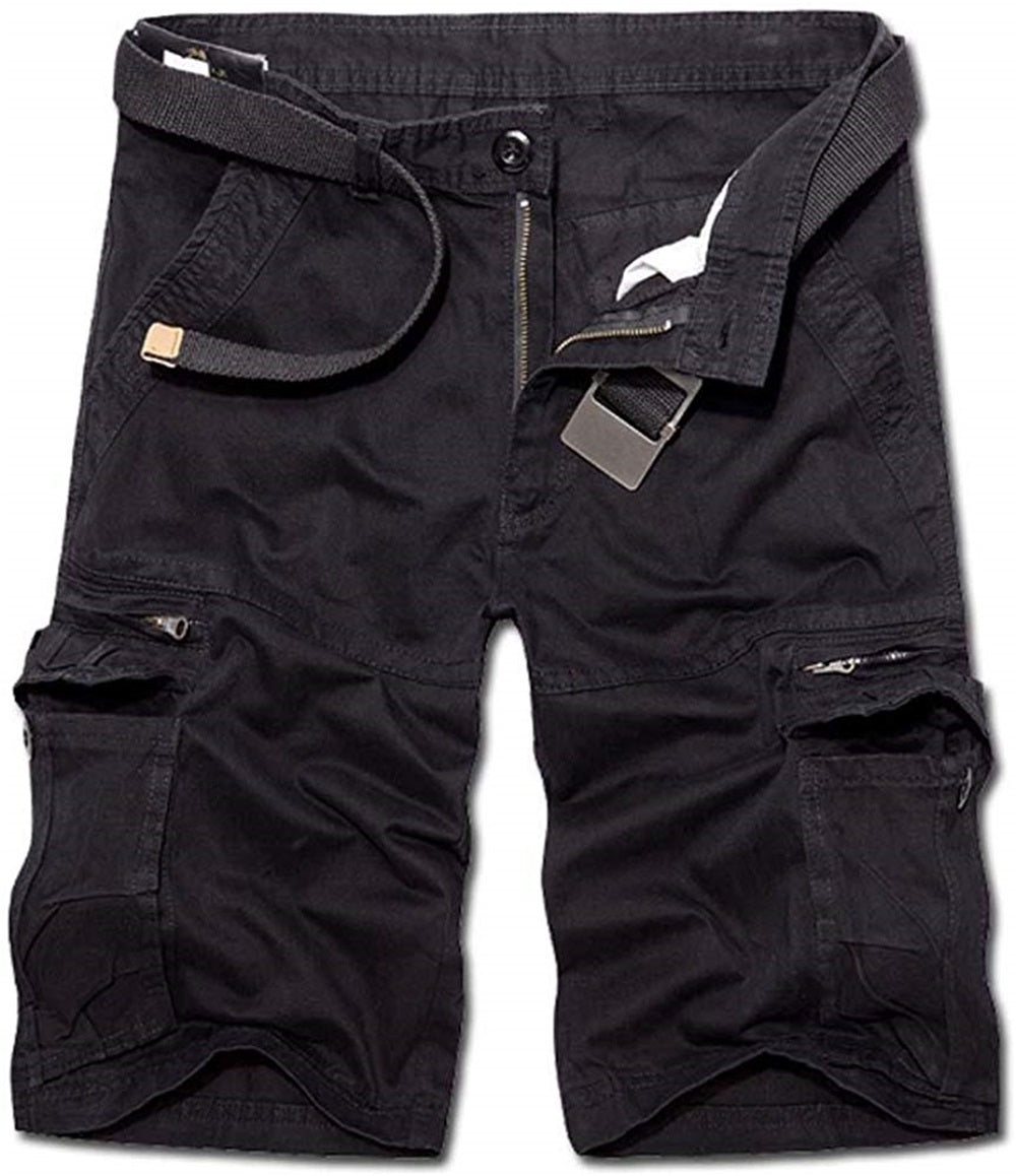 TRGPSG Men's Cotton Casual Cargo Shorts with Multi Pockets