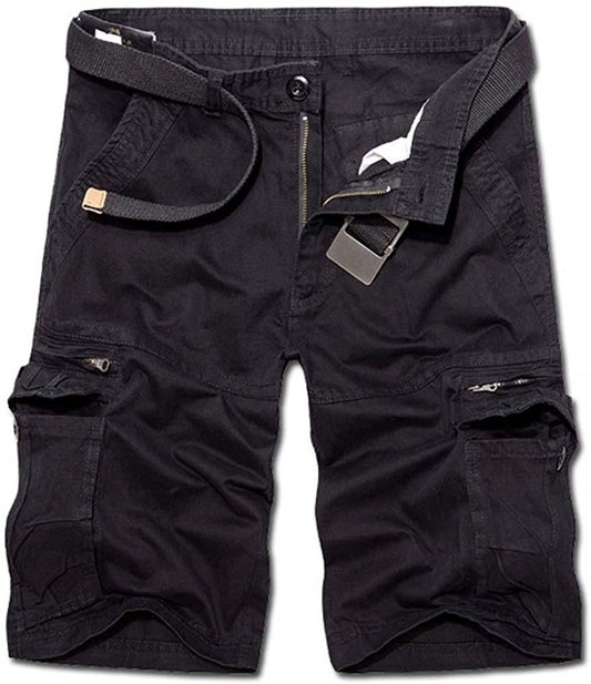 TRGPSG Men's Cotton Casual Cargo Shorts with Multi Pockets