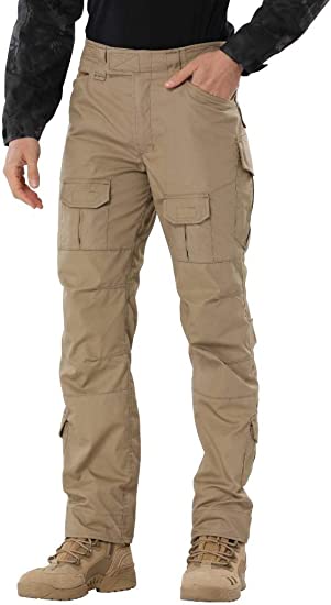 TRGPSG Men's Waterproof Hiking Pants,Scratch-Resistant Military Combat Tactical Pants,Outdoor Work BDU Cargo Pants Workwear