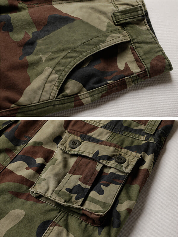 TRGPSG Men's Casual Relaxed Fit Cargo Pants with Pockets, Outdoor Camo Cotton Work Pants for Men