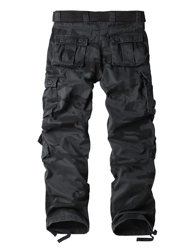 TRGPSG Men's Casual Relaxed Fit Cargo Pants with Pockets, Outdoor Camo Cotton Work Pants for Men