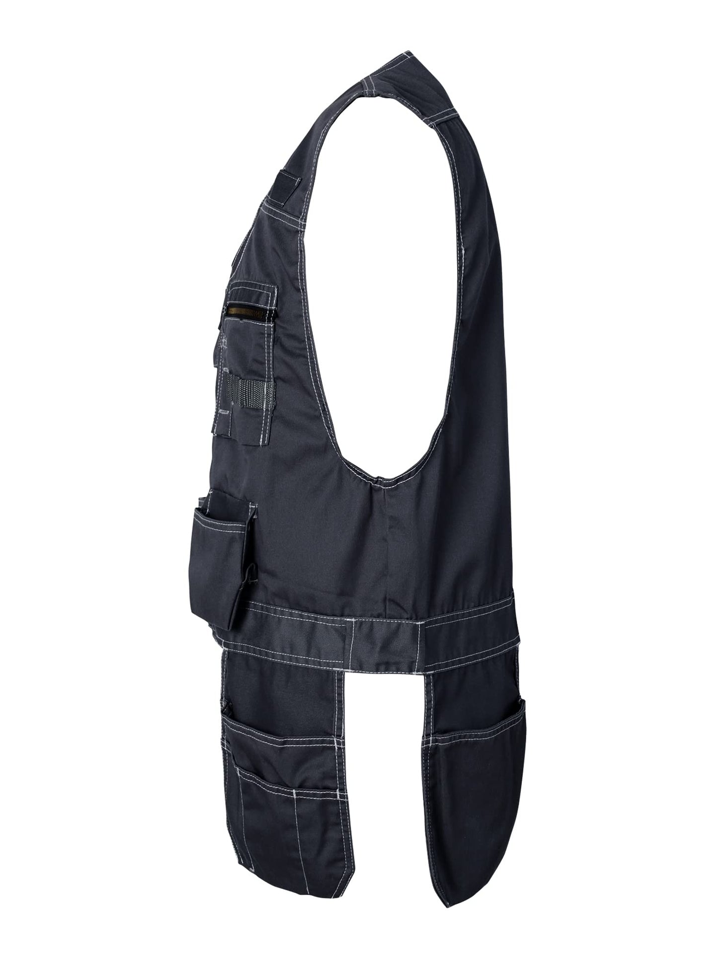 TRGPSG Men's Utility Vest with Multiple Pockets Tool Workwear
