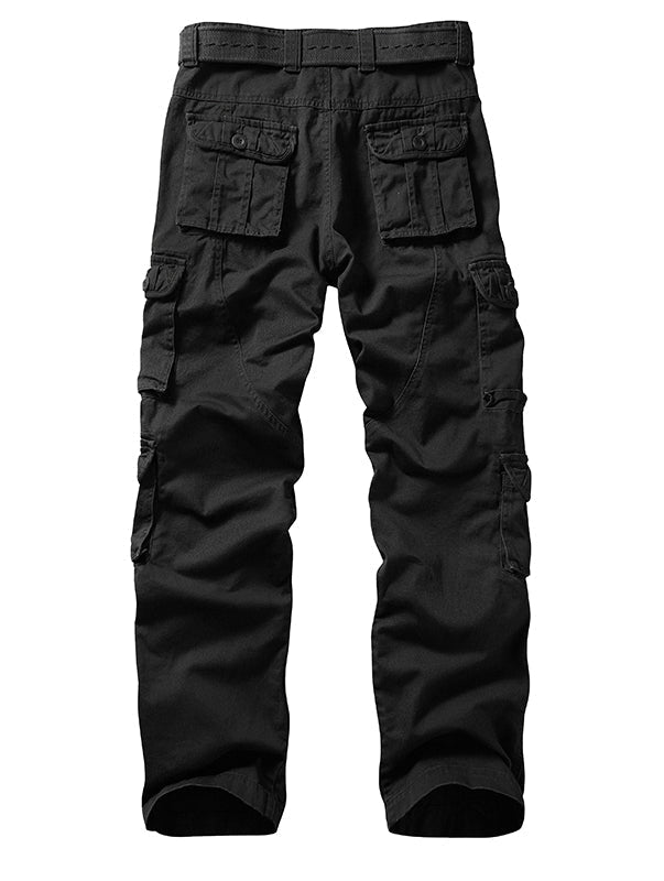 TRGPSG Men's Cargo Pants with Multi Pockets Camo Hiking Pants(No Belts)