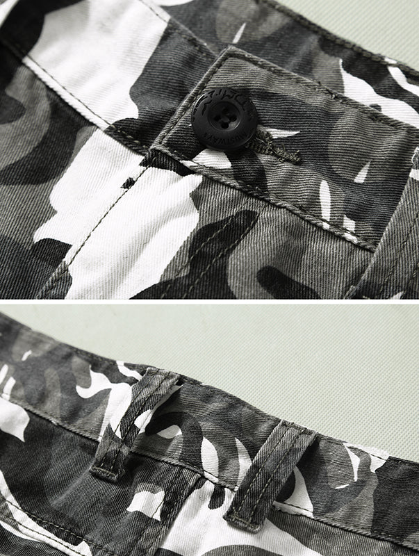 TRGPSG Men's Cargo Pants with Multi Pockets Camo Hiking Pants(No Belts)