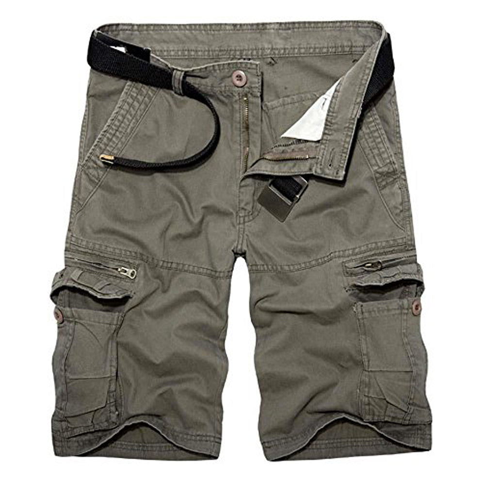 TRGPSG Men's Cotton Casual Cargo Shorts with Multi Pockets