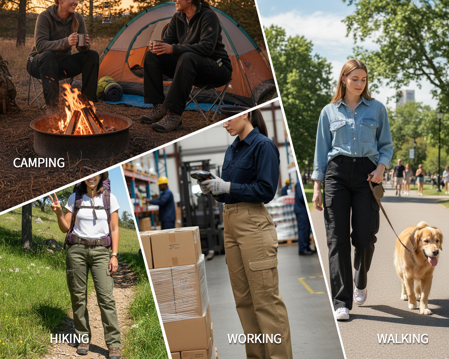 TRGPSG Women's High Waisted Cargo Pants, Wide Leg Baggy Y2K Streetwear Trousers, 7-Pocket Cotton Twill Tactical Pants for Work, Outdoor & Casual