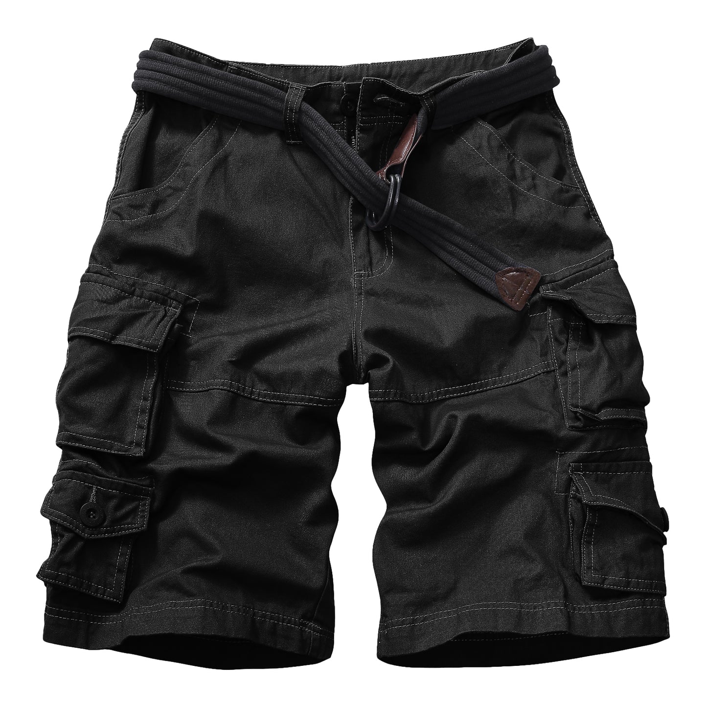 TRGPSG Women's Cargo Shorts, 9-Pocket Cotton Blend Utility Shorts for Hiking and Work, Mid-Rise Relaxed Fit Summer Apparel