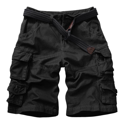 TRGPSG Women's Cargo Shorts, 9-Pocket Cotton Blend Utility Shorts for Hiking and Work, Mid-Rise Relaxed Fit Summer Apparel