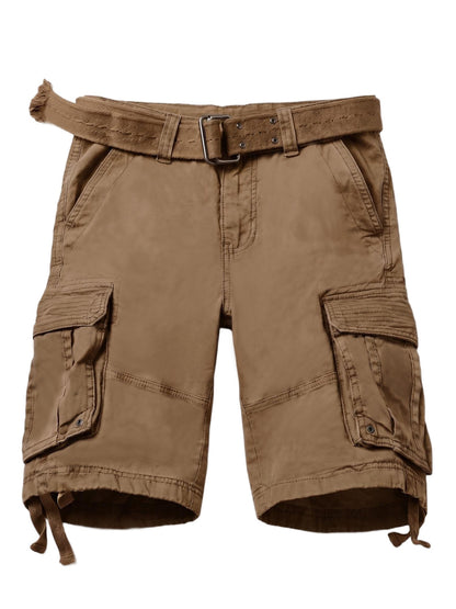TRGPSG Men's Cargo Shorts,Work Shorts with 6-Pocket Classic All Cotton Hiking Shorts(No Belts)