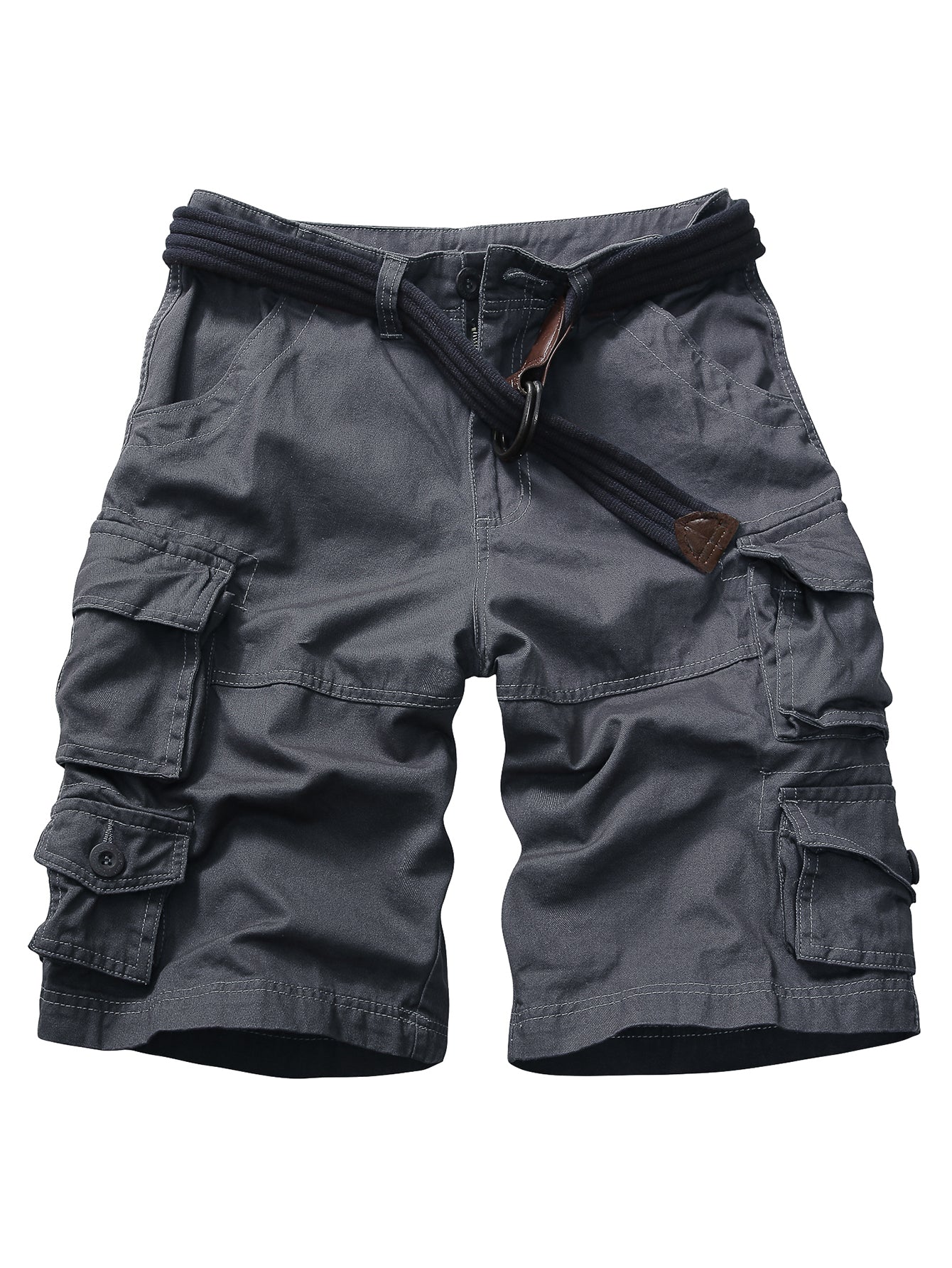 TRGPSG Men's Cargo Shorts with 9-Pockets, Comfort Camo Cotton Durability Shorts,Casual Cargo Style Work Shorts