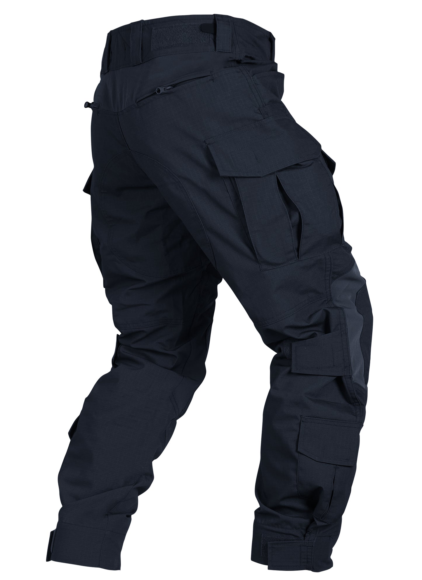 TRGPSG Men's Outdoors Camo Pants with Knee Pads, Camo Hunting Pants Waterproof Hiking Work Pants 10 Pockets (No Belt)