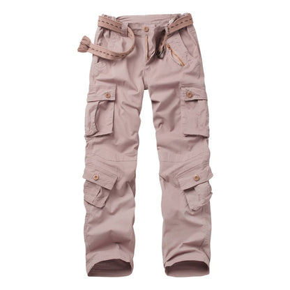 TRGPSG Women's Cargo Pants with 8 Pockets Cotton Casual Work Pants(No Belt)