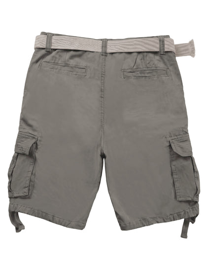 TRGPSG Men's Cargo Shorts,Work Shorts with 6-Pocket Classic All Cotton Hiking Shorts(No Belts)