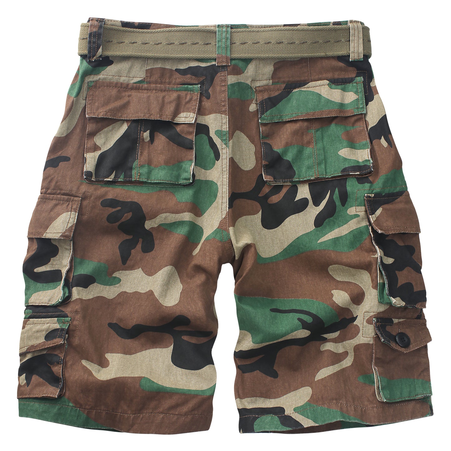 TRGPSG Men's Cargo Shorts with 9-Pockets, Comfort Camo Cotton Durability Shorts,Casual Cargo Style Work Shorts